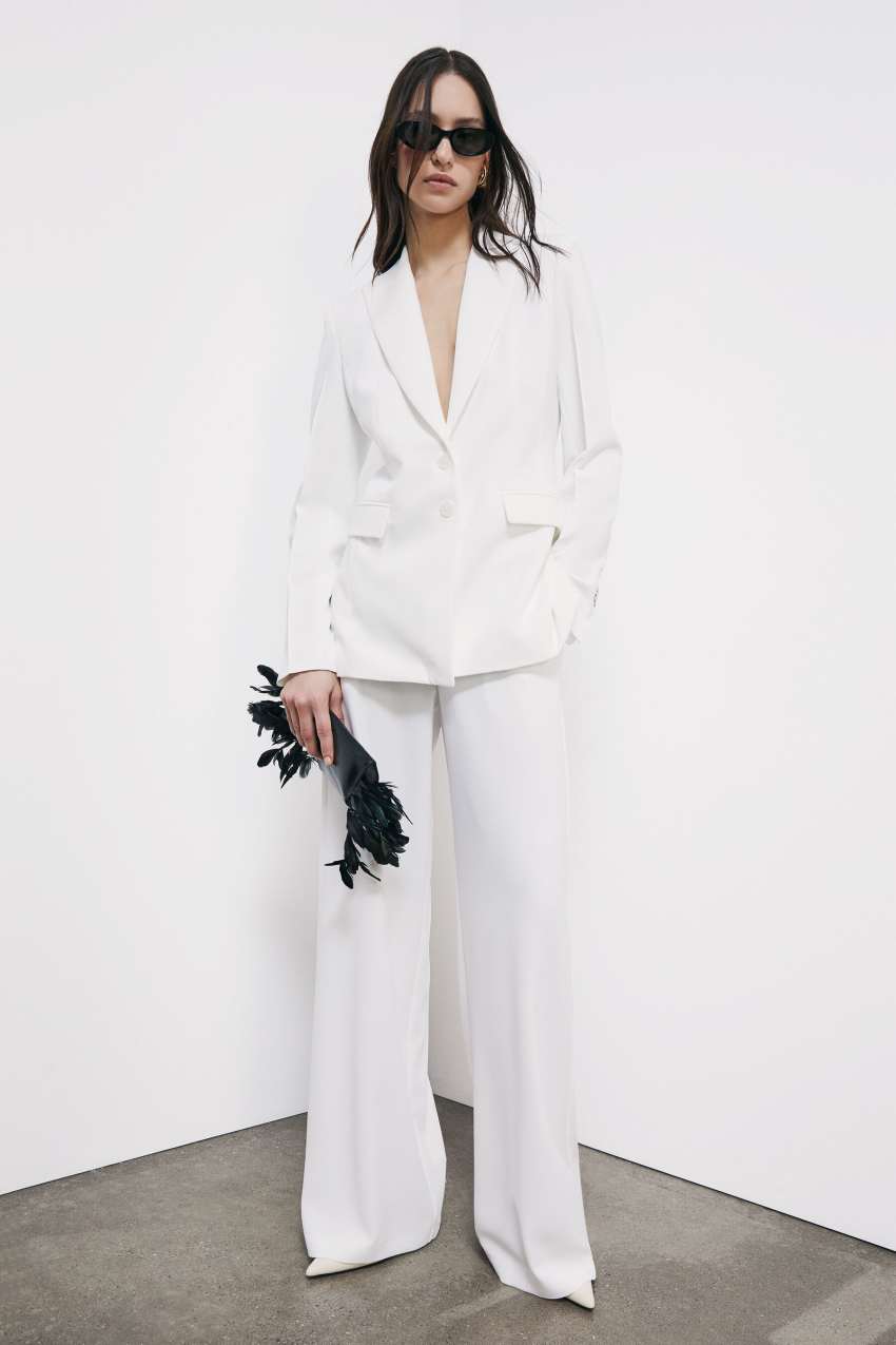 Spodnie palazzo z krepy