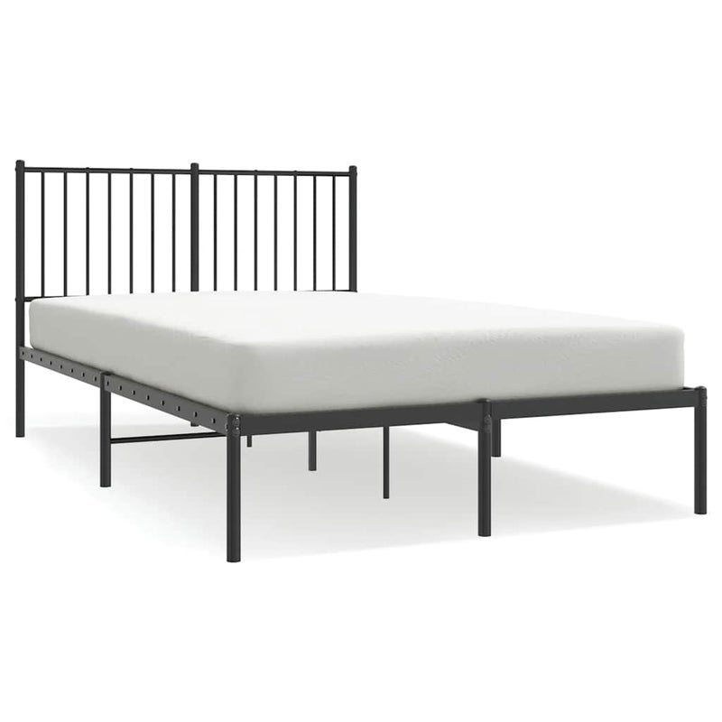 Łóżko Metalowe Czarne Rama Łóżka Ze Stelażem Do Sypialni Pokoju 120x200 cm