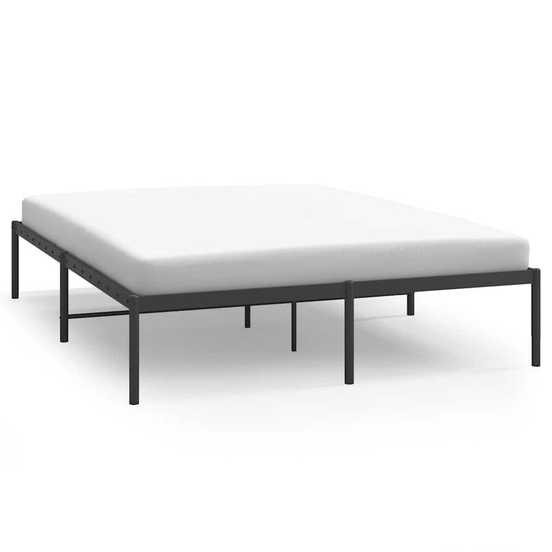 Łóżko Metalowe Czarne Rama Łóżka Ze Stelażem Do Sypialni Pokoju 140x200 cm