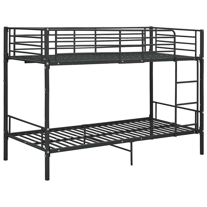 Łóżko Metalowe Czarne Rama Łóżka Ze Stelażem Do Sypialni Pokoju 90 x 200 cm