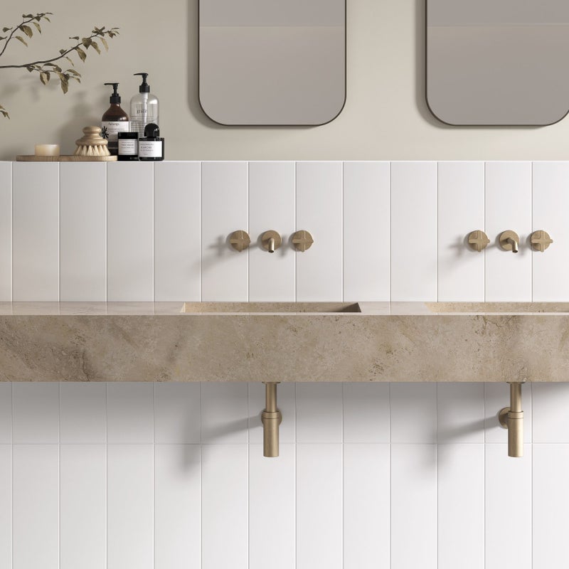 Argos White Prostokątna Okładzina Wewnętrzna Premium 15x45 cm Argos White Prostokątna Matowe Wykończenie