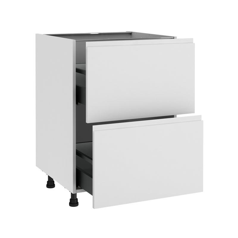 Szafka kuchenna kompletna Tokyo 60 cm biały 2 szuflady Delinia iD
