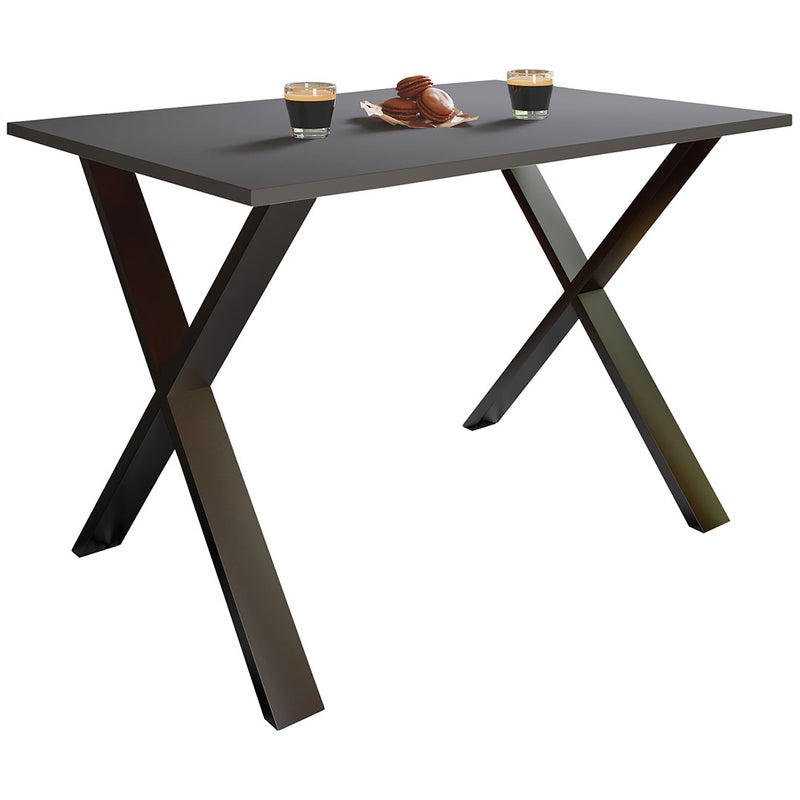 VCM Stół do jadalni Xona Czarny / Antracyt H. 76 x B. 110 x T. 80 cm