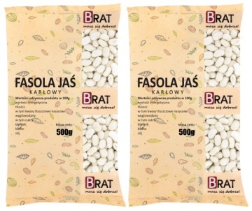 Fasola Jaś Piękny 1kg Biała fasolka karłowy