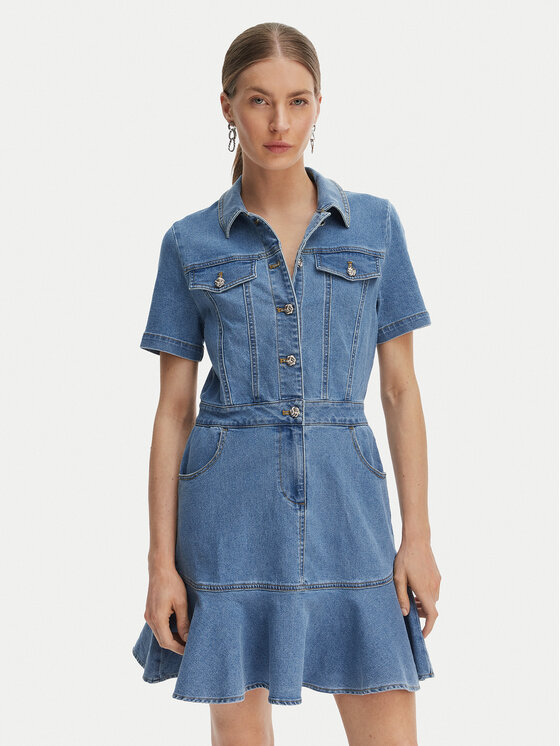 Morgan Sukienka jeansowa 261-RIGHT Niebieski Slim Fit