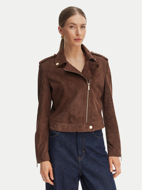 Armani Exchange Kurtka skórzana XW001924 AF21549 U6136 Brązowy Regular Fit