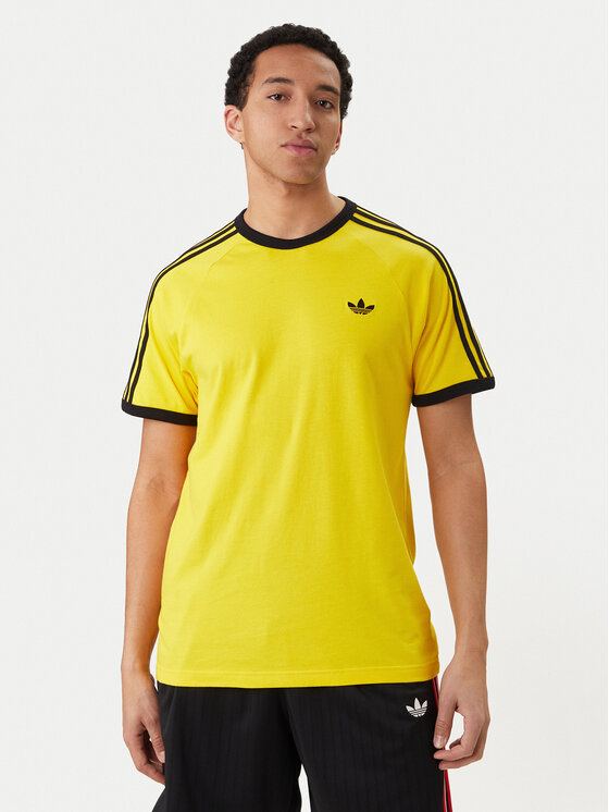 adidas T-Shirt 3-Stripes KE3533 Żółty Regular Fit