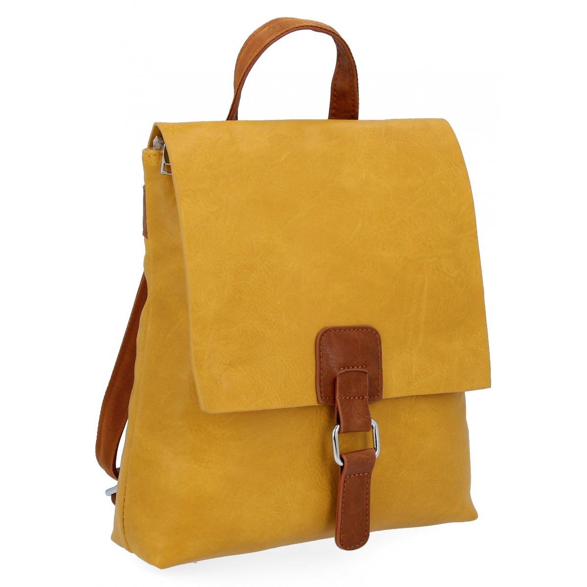 Stylowy Plecaczek Damski Vintage firmy Herisson 1202B419 Żółty
