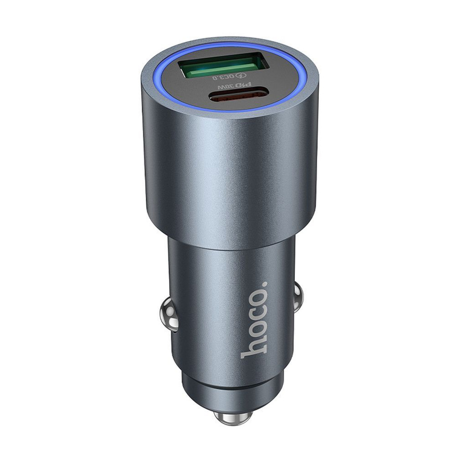 Ładowarka samochodowa Hoco USB A + USB C QC3.0 PD 48W Z60 czarna
