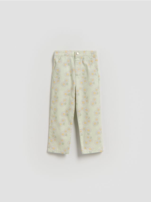 Reserved - Wzorzyste spodnie - zielony