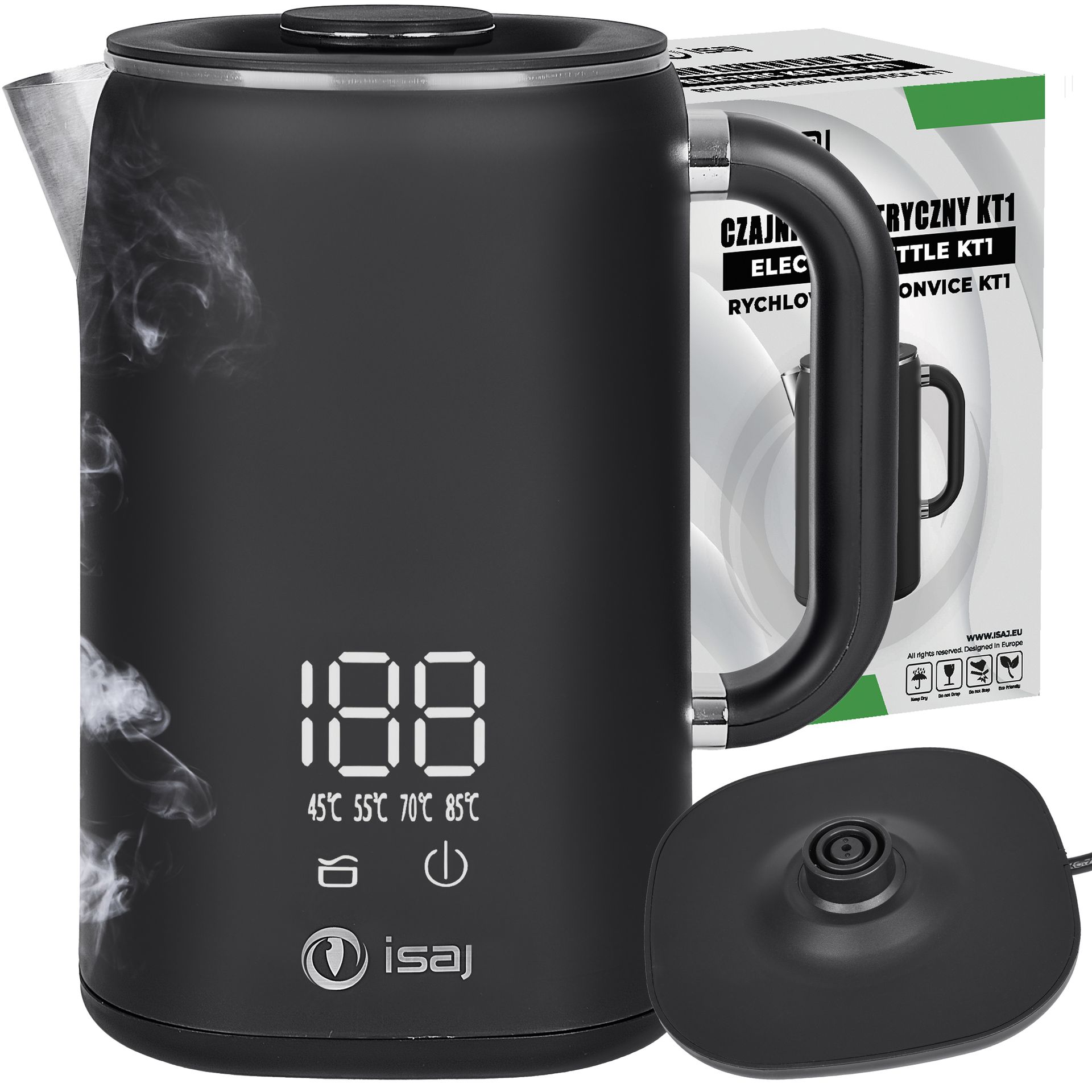 Czajnik elektryczny ISAJ KT1 1.7L 1500w z regulacją temperatury