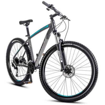 Rower górski MTB ROMET Rambler R7.4 C U18 27.5 cala Grafitowo-srebrno-turkusowy