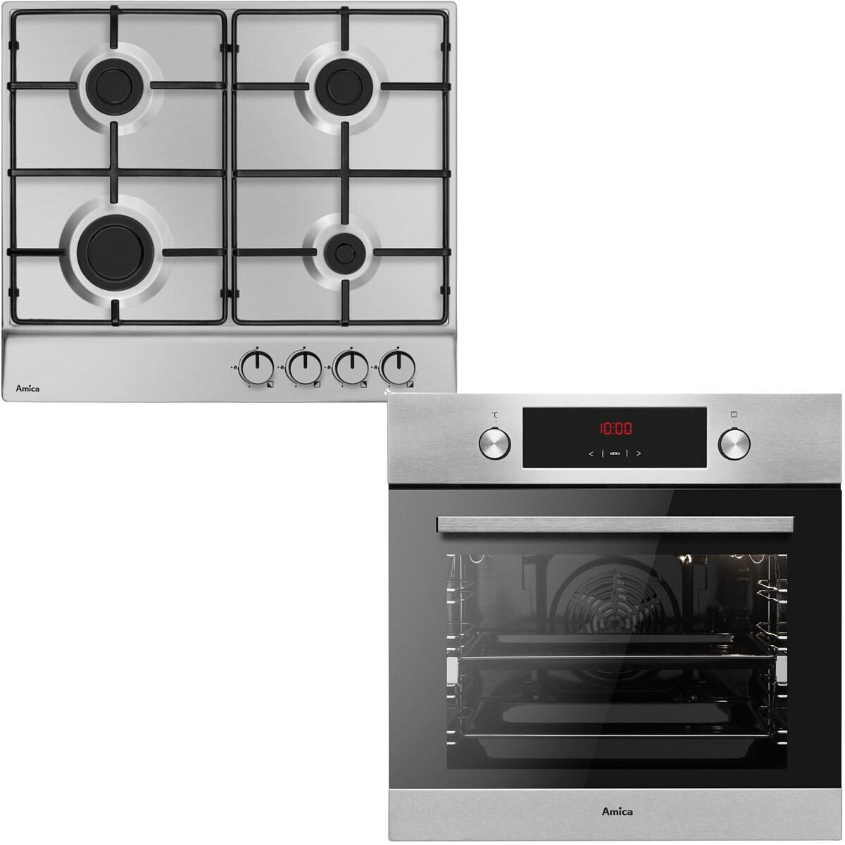 Zestaw AGD do zabudowy Amica Piekarnik EB7541H + Płyta gazowa PGA6100BPR