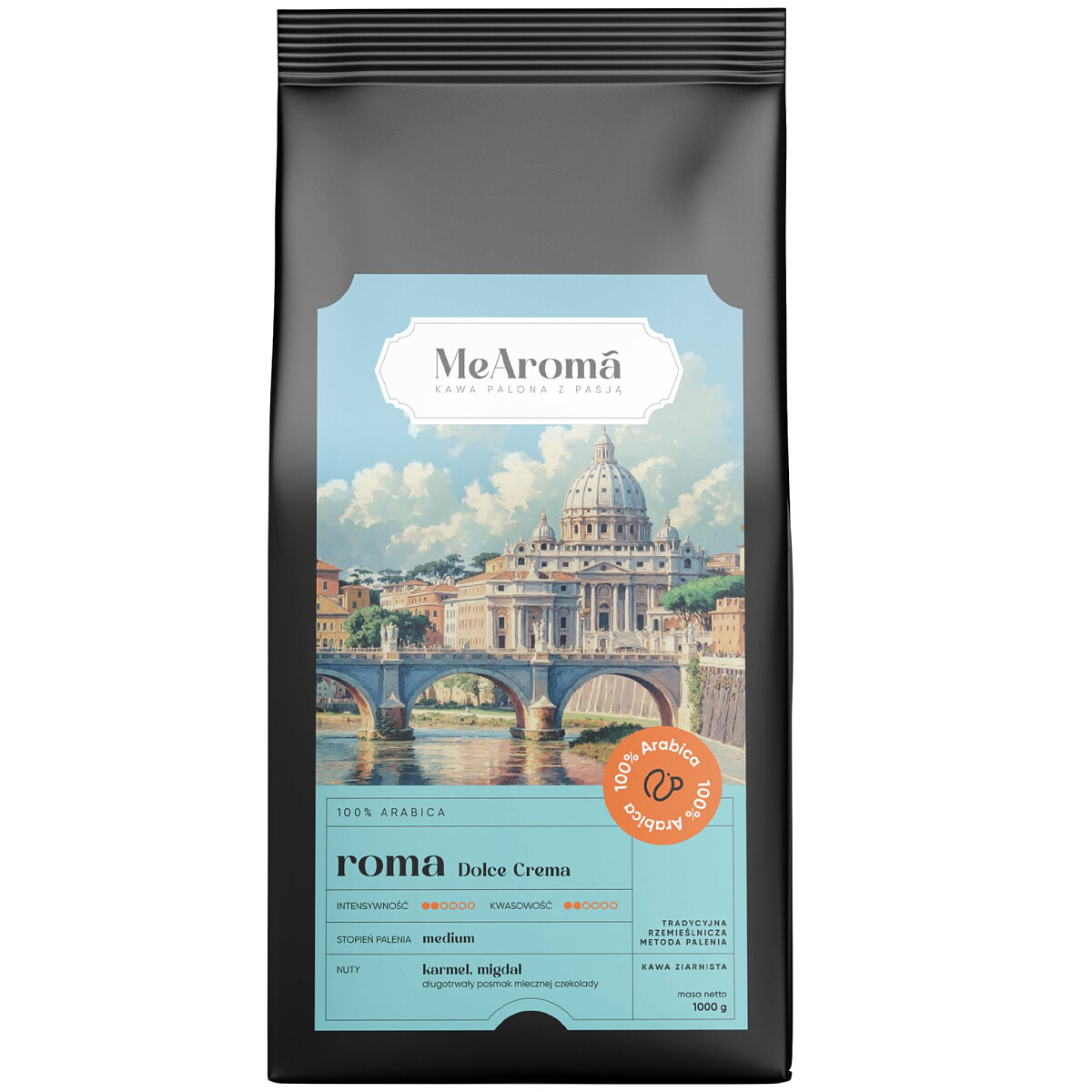 Kawa ziarnista MeAroma Roma Dolce Crema 1 kg