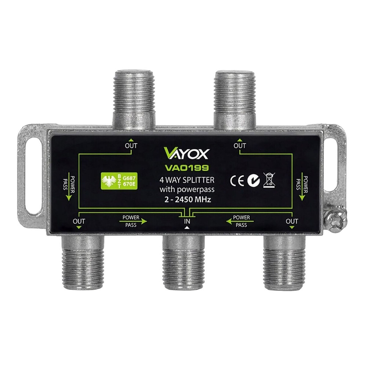 Vayox Rozdzielacz anteny VA0199 F-4W do TV satelity