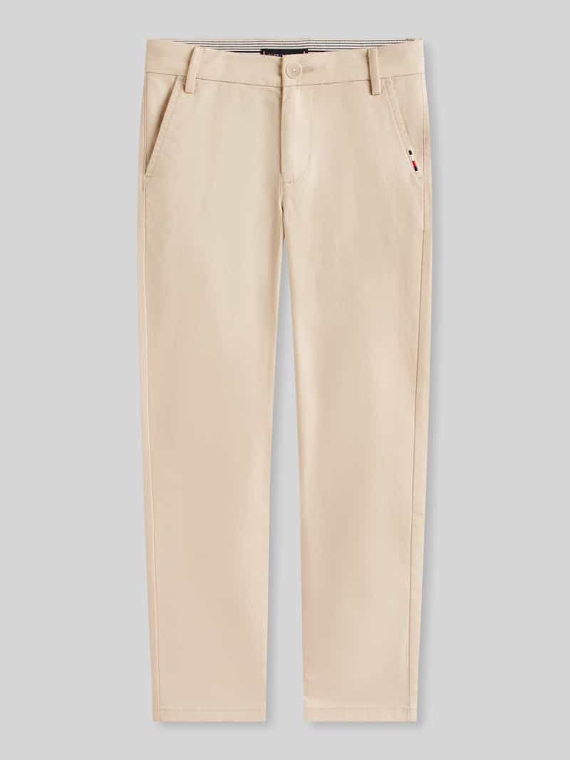 Chinos o kroju regular fit z mieszanki bawełny