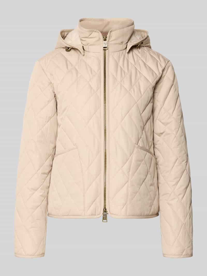 Kurtka pikowana z dwukierunkowym zamkiem błyskawicznym