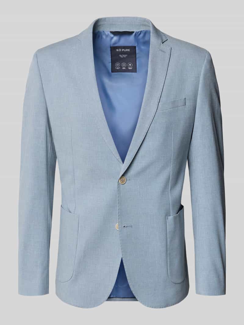 Marynarka w kroju slim fit z domieszką bawełny, wiskozy i lnu