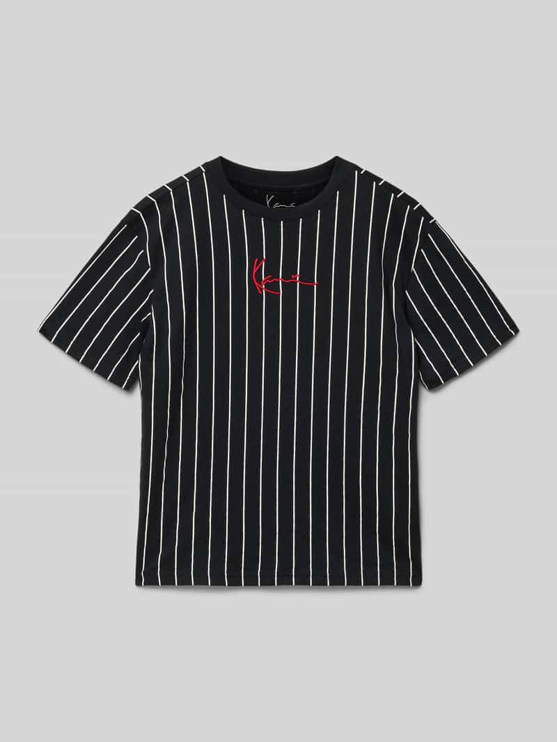 T-shirt w kroju regular fit z haftowanym logo