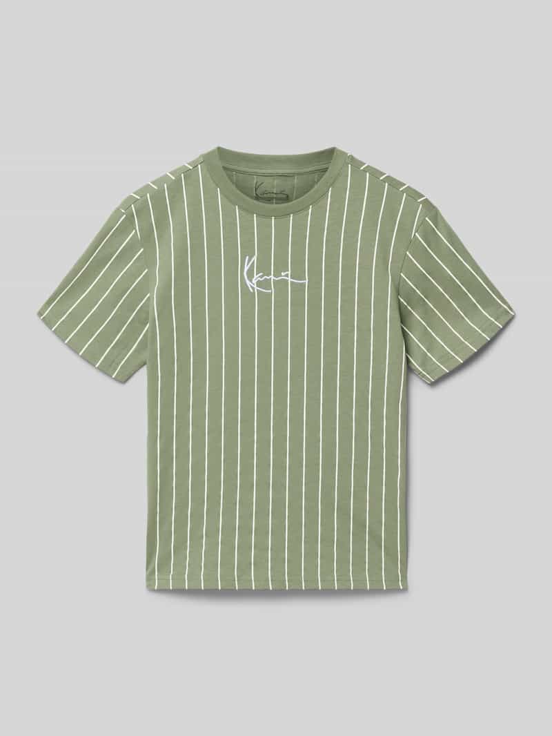 T-shirt w kroju regular fit z haftowanym logo