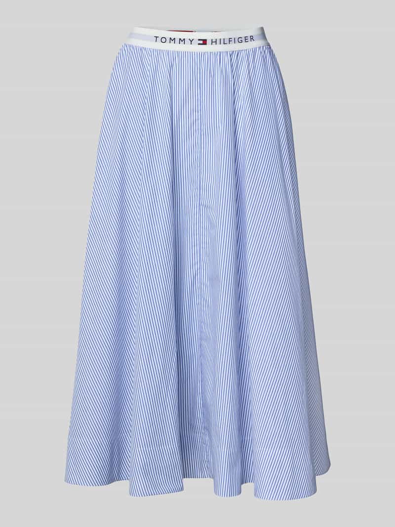 Rozkloszowana spódnica midi z czystej bawełny