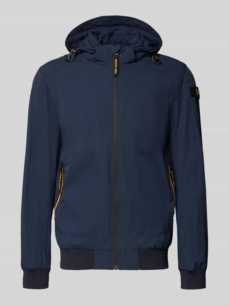 Kurtka z kapturem i kieszeniami na zamek błyskawiczny