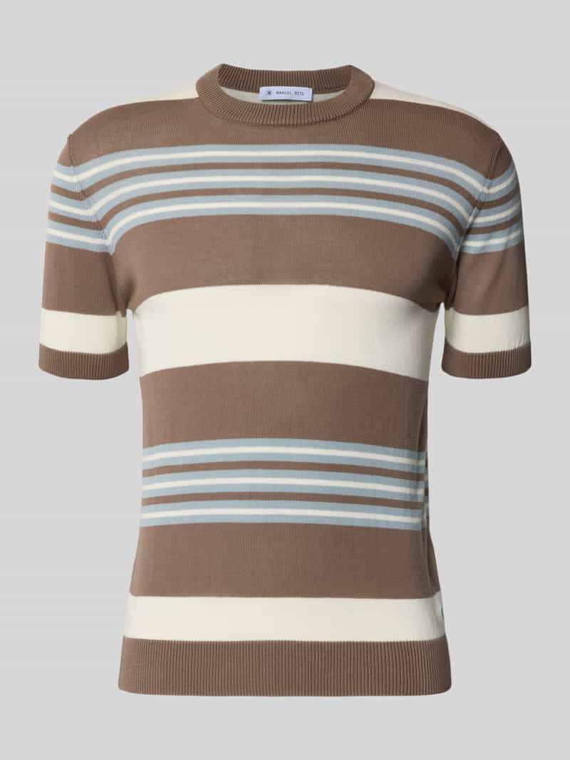 Bluzka z dzianiny z okrągłym dekoltem