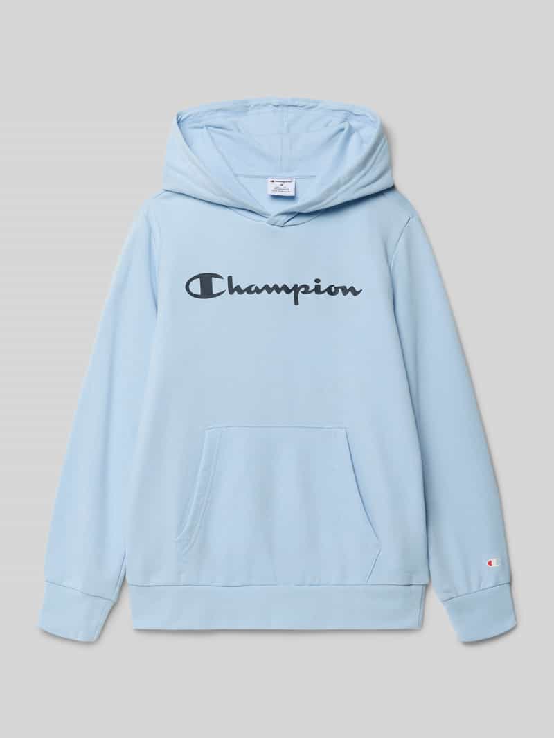 bluza z kapturem o kroju regular fit z nadrukiem z logo