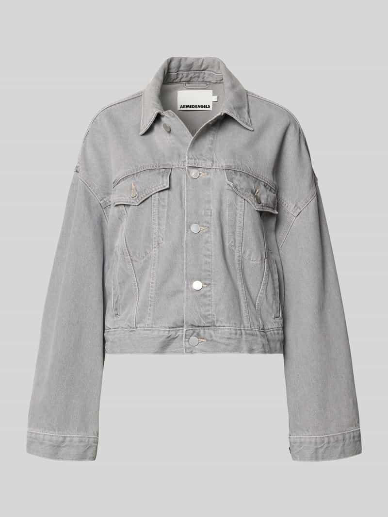 Kurtka jeansowa o kroju oversized z mieszanki lyocellu i bawełny model 'PAASITHE'