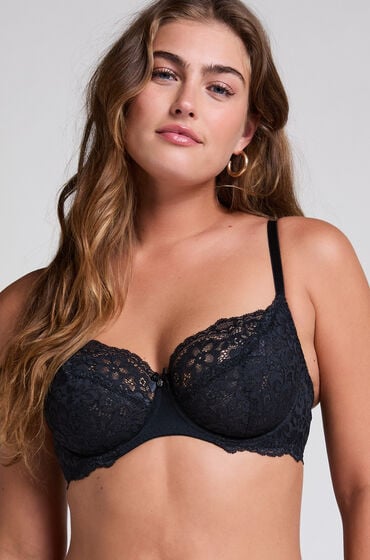 Hunkemöller Biustonosz nieusztywniany z fiszbinami Marine Czarny