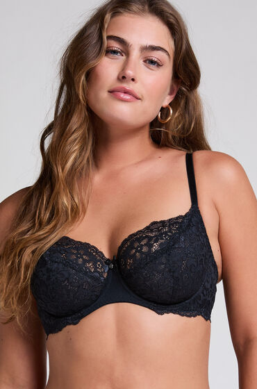 Hunkemöller Biustonosz nieusztywniany z fiszbinami Marine Czarny