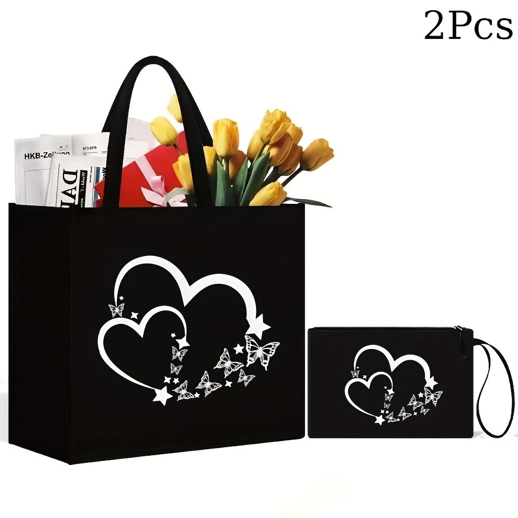 TEMU 2 szt. Modny plecak o lekkiej wadze z nadrukiem motyla i – Duża pojemność, wytrzymały, odpowiedni do szkoły, podróży, aktywności rekreacyjnych,