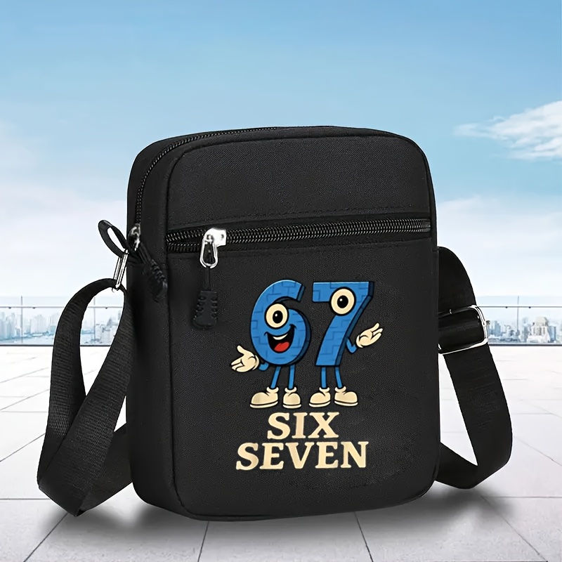 TEMU Torebka crossbody z nadrukiem dla kobiet i mężczyzn Modna, codzienna torba na ramię i w pas w kolorze czerwonym, z zamkiem błyskawicznym i