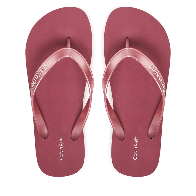 Japonki Calvin Klein Flatform Flip Flop Met Tpu HW0HW03120 Różowy