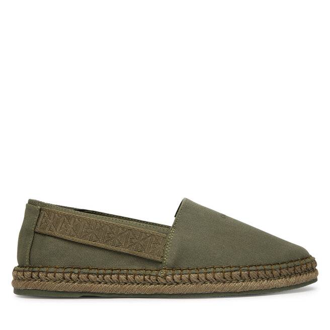 Espadryle Calvin Klein Espadrille Webbing Cv HM0HM02075 Zielony