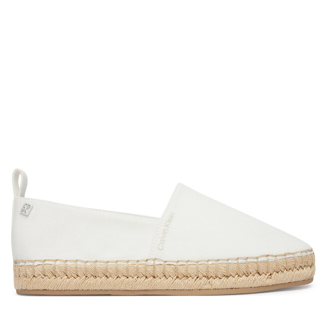 Espadryle Calvin Klein Oblique Espadrille Canvas HW0HW02931 Biały