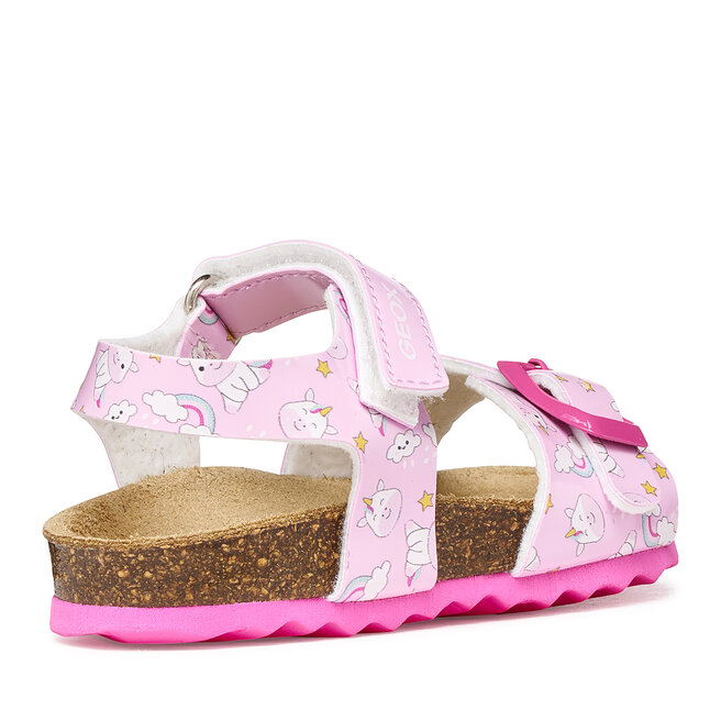 Sandały Geox B Sandal Chalki Girl B922RA 000FC C8206 S Różowy
