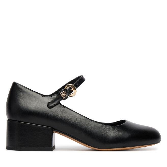 Czółenka Tommy Hilfiger Heeled Maryjane Buckle FW0FW09347 Czarny