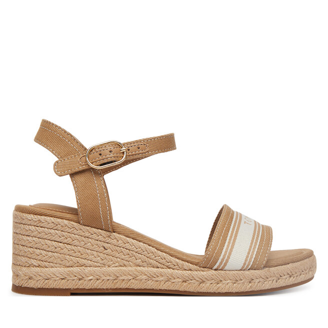 Espadryle Tommy Hilfiger Mid Wedge Espad Webbing FW0FW09230 Beżowy