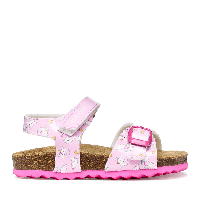 Sandały Geox B Sandal Chalki Girl B922RA 000FC C8206 M Różowy