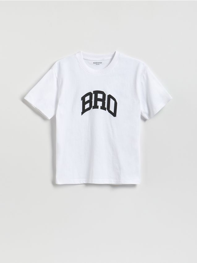 Reserved - T-shirt z nadrukiem - biały