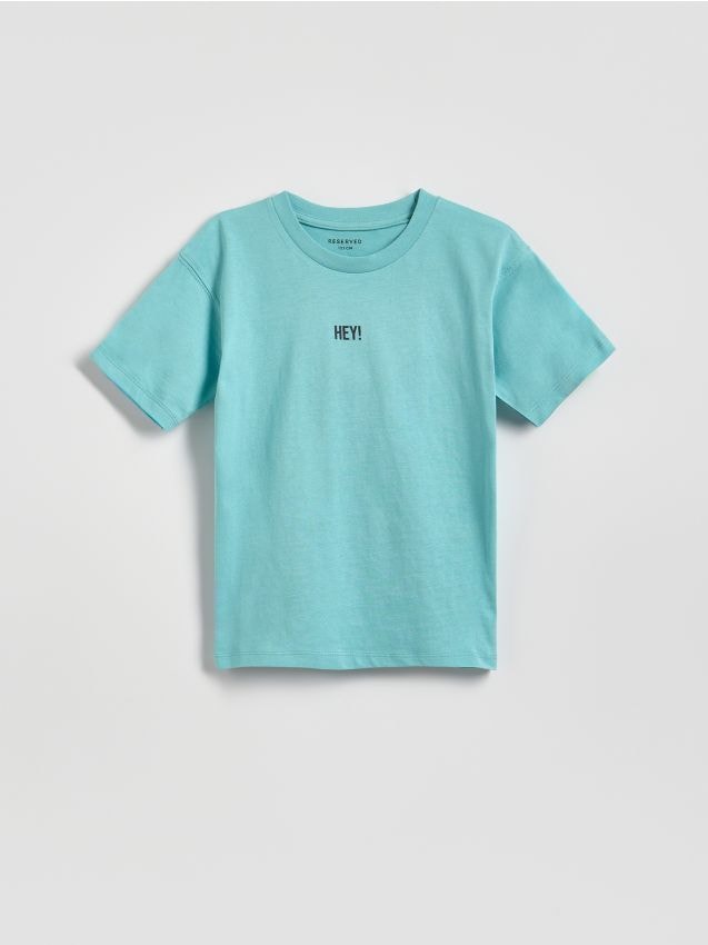 Reserved - Bawełniany t-shirt - miętowy