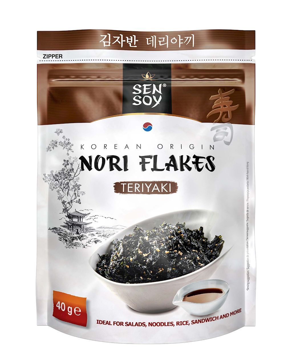 Sen Soy Płatki nori teriyaki 40 g - słodycze lub przekąska