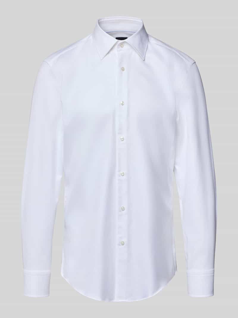 Koszula biznesowa z czystej bawełny w kroju slim fit model 'H-HANK-K'