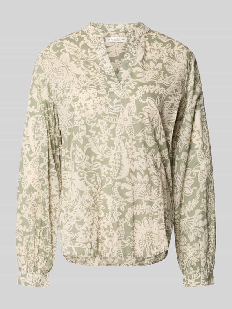 Bluzka z długim rękawem o kroju relaxed fit z czystej bawełny