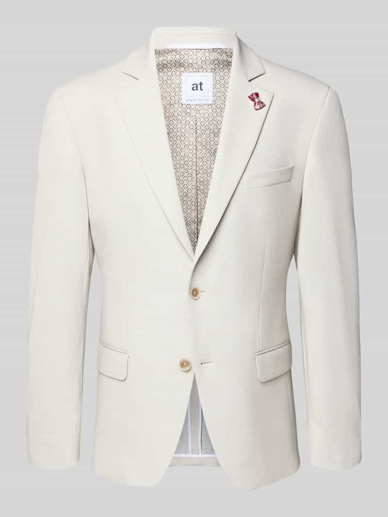 marynarka na 2 guziki o kroju slim fit z kieszeniami z patką