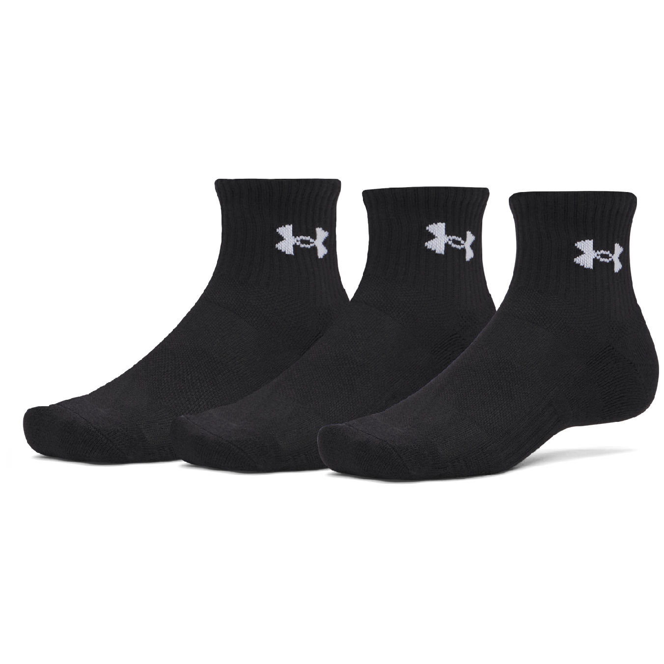 Zestaw skarpetek Under Armour Performance Cotton 3P Qtr Rozmiar skarpet: 31,5-36,5 / Kolor: czarny