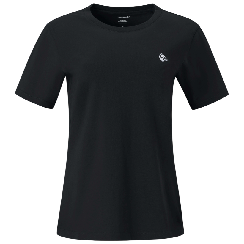 Koszulka damska Norrona /29 cotton viking patch T-shirt Rozmiar: M / Kolor: czarny