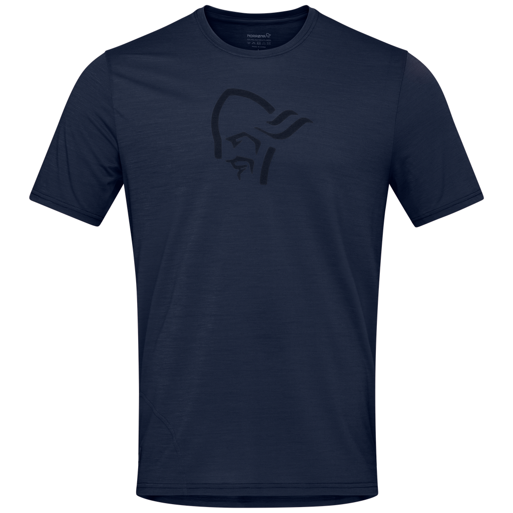 Koszulka męska Norrona femund equaliser merino T-shirt Rozmiar: L / Kolor: niebieski