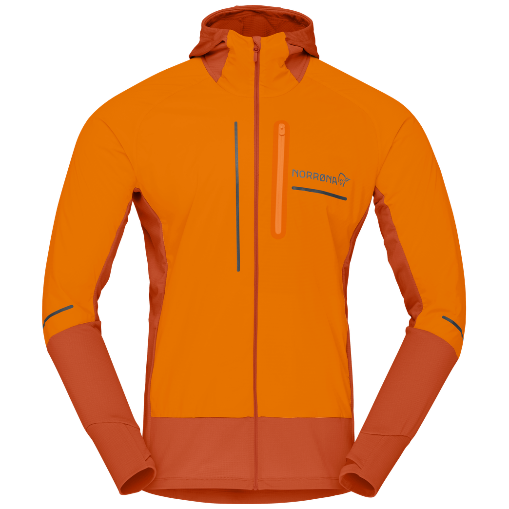 Męska bluza Norrona senja Alpha90 Hood Rozmiar: L / Kolor: pomarańczowy